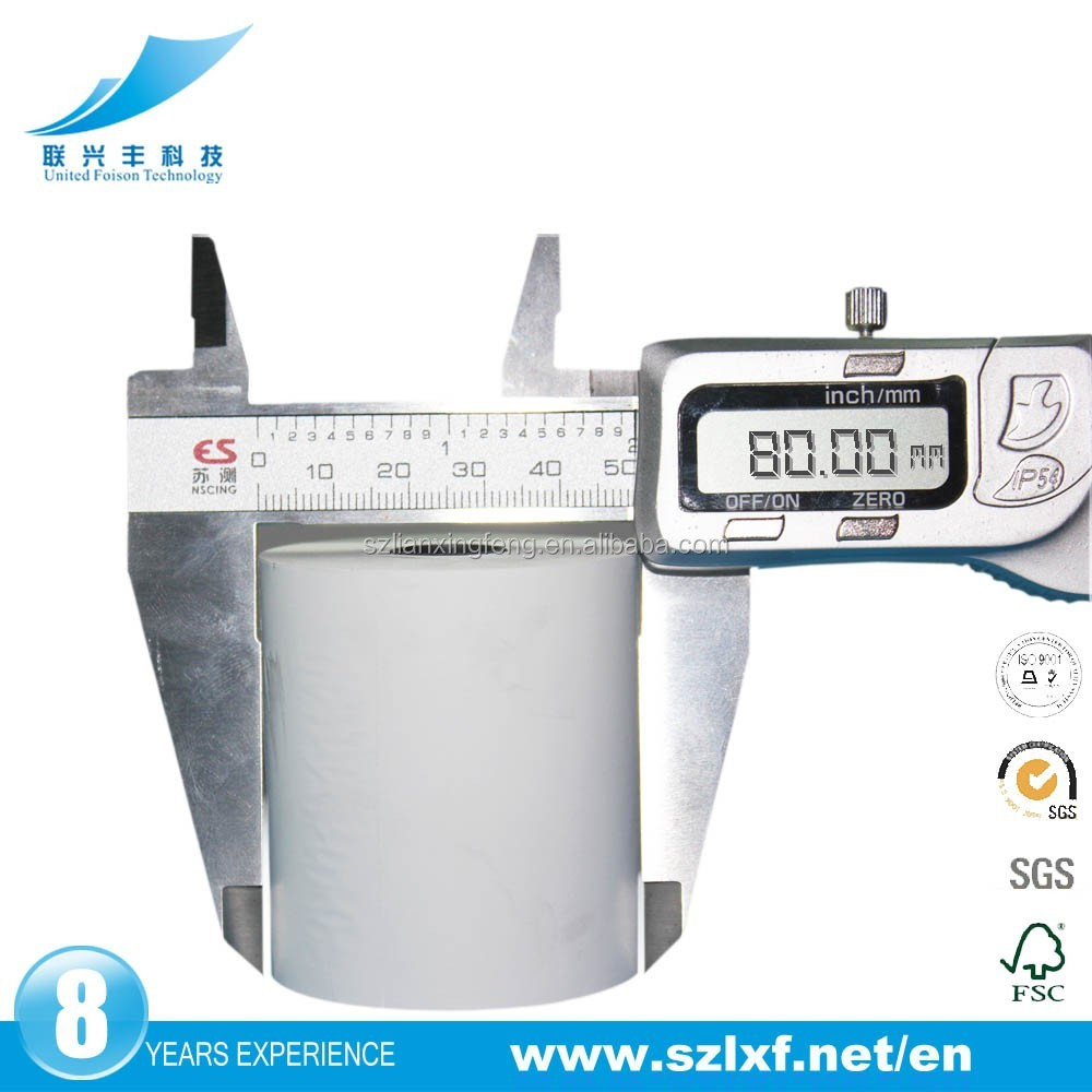 Без BPA 80x80, рулонная бумага для кассовых аппаратов с прямой термопечатью, термобумага Pos с бумажным сердечником